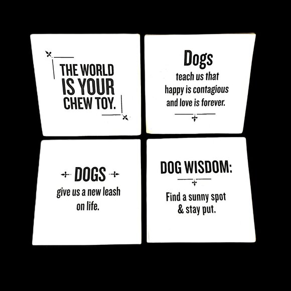 NWT Dog Theme Ceramic Coasters - Picture 1 of 5
